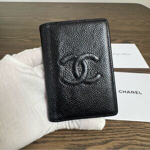 ✨Unisex Authentic Chanel Black Caviar Leather Card Holder Wallet✨